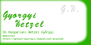 gyorgyi wetzel business card